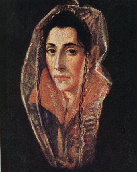 Female Portrait by El Greco - Hand-Painted Oil Painting Reproduction