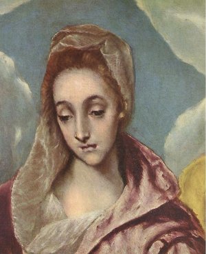Holy Family with St Anne detail Oil painting by El Greco