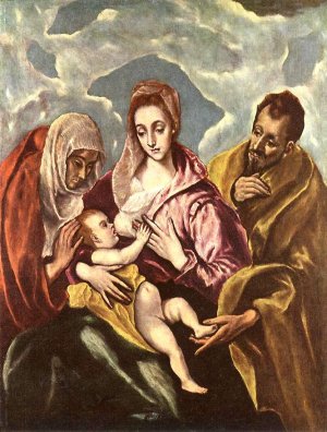 Holy Family with St Anne Oil painting by El Greco