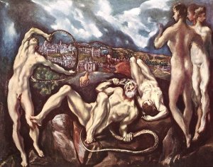 Laokoun Oil painting by El Greco