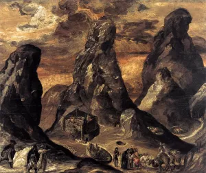 Mount Sinai by El Greco - Oil Painting Reproduction