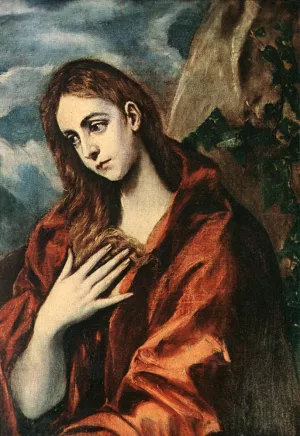 Penitent Magdalene by El Greco Oil Painting