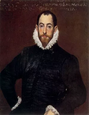 Portrait of a Gentleman from the Casa de Leiva by El Greco Oil Painting