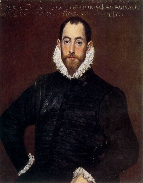 Portrait of a Gentleman from the Casa de Leiva by El Greco - Hand-Painted Oil Painting Reproduction