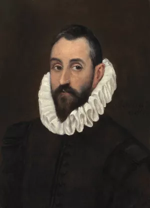 Portrait of a gentleman by El Greco Oil Painting
