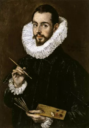 Portrait of the Artist's Son Jorge Manuel Theotokopoulos Oil painting by El Greco
