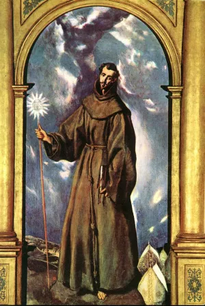 Saint Bernardino painting by El Greco