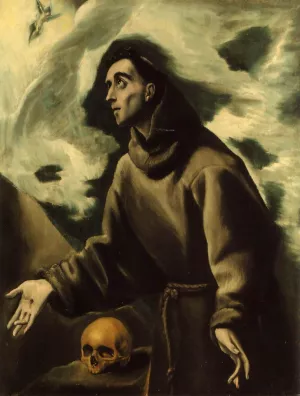 Saint Francis Receiving the Stigmata by El Greco Oil Painting