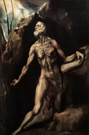 Saint Jerome Penitent painting by El Greco