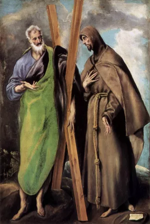 St Andrew and St Francis by El Greco - Oil Painting Reproduction