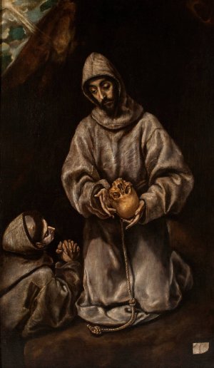 St Francis and Brother Rufus by El Greco Oil Painting