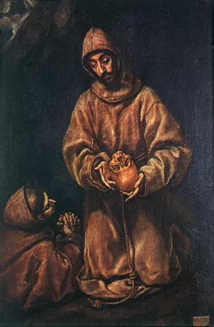 St Francis and Brother Rufus by El Greco Oil Painting