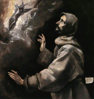 St Francis Receiving the Stigmata by El Greco Oil Painting