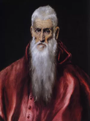 St Jerome as a Scholar Detail by El Greco Oil Painting