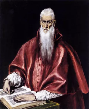 St Jerome as a Scholar by El Greco Oil Painting