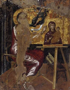 St Luke Painting the Virgin and Child Oil painting by El Greco