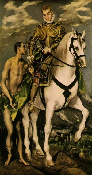 St. Martin and the Beggar by El Greco Oil Painting
