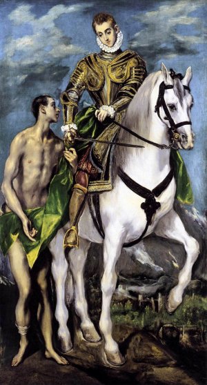 St Martin and the Beggar by El Greco Oil Painting