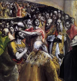 The Adoration of the Name of Jesus Detail by El Greco Oil Painting