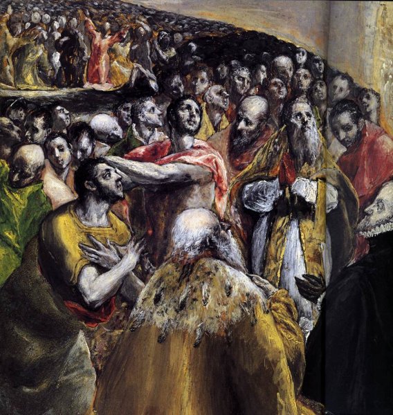 The Adoration of the Name of Jesus Detail by El Greco - Hand-Painted Oil Painting Reproduction