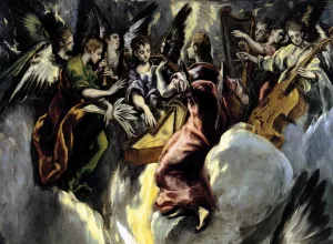 The Annunciation Detail by El Greco Oil Painting
