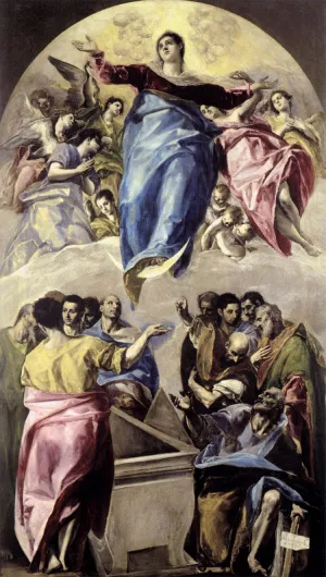The Assumption of the Virgin by El Greco Oil Painting