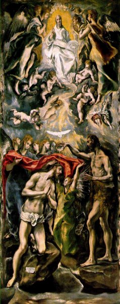 The Baptism by El Greco - Hand-Painted Oil Painting Reproduction