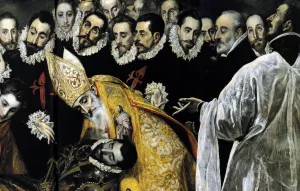 The Burial of the Count of Orgaz Detail Oil painting by El Greco