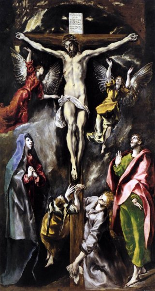 The Crucifixion by El Greco - Hand-Painted Oil Painting Reproduction
