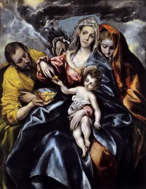 The Holy Family with St Mary Magdalene by El Greco Oil Painting