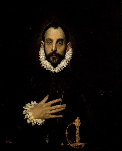 The Knight with His Hand on His Breast by El Greco - Hand-Painted Oil Painting Reproduction
