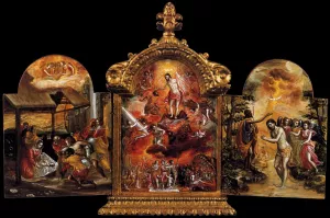 The Modena Triptych Front Panels by El Greco Oil Painting