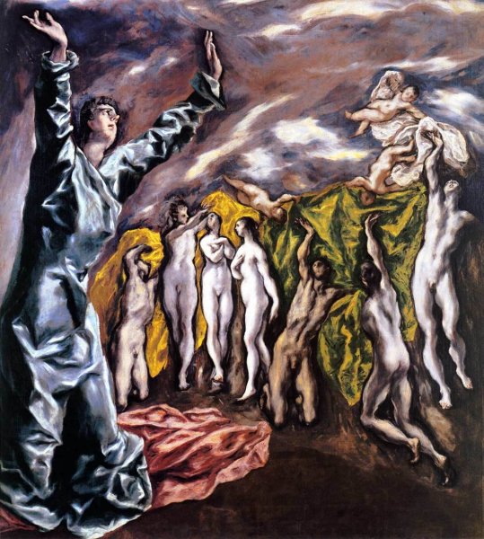 The Opening of the Fifth Seal The Vision of St John by El Greco - Hand-Painted Oil Painting Reproduction