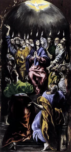 The Pentecost painting by El Greco