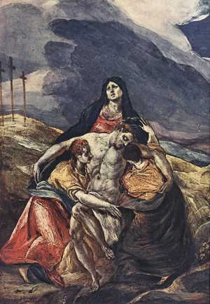 The Pieta The Lamentation of Christ by El Greco - Oil Painting Reproduction