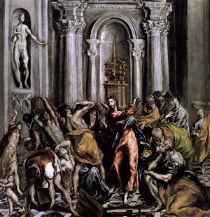 The Purification of the Temple by El Greco Oil Painting