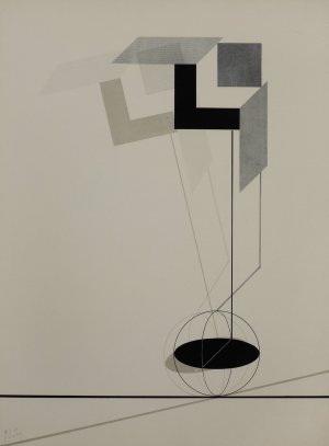 Kestnermappe Proun, Rob. Levnis and Chapman GmbH Hannover #2 by El Lissitzky Oil Painting