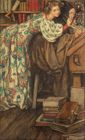 The Cap that Fits by Eleanor Fortescue-Brickdale Oil Painting