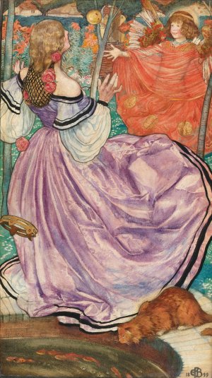 The Gilded Apple by Eleanor Fortescue-Brickdale Oil Painting