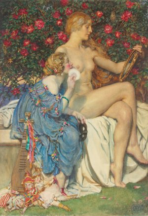 Truth or Fiction by Eleanor Fortescue-Brickdale Oil Painting