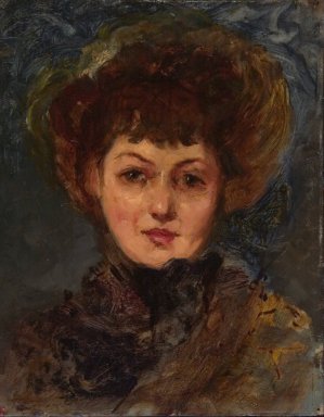 Portrait of Mrs. John Gellatly by Eleanor Greatorex Oil Painting
