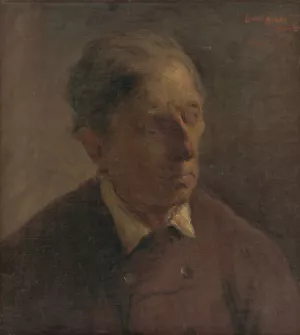 Head Study of a Man by Elemir Halasz-Hradil Oil Painting