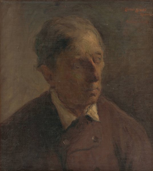 Head Study of a Man  by Elemir Halasz-Hradil - Hand-Painted Oil Painting Reproduction