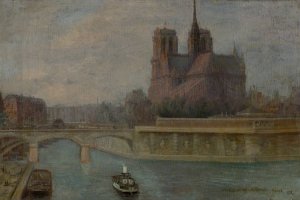 Paris by Elemir Halasz-Hradil Oil Painting
