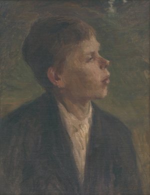 Peasant boy by Elemir Halasz-Hradil Oil Painting