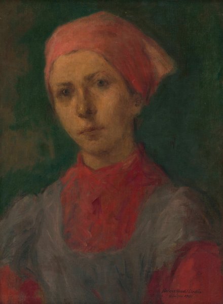 Peasant girl  by Elemir Halasz-Hradil - Hand-Painted Oil Painting Reproduction