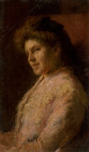 Portrait of a woman by Elemir Halasz-Hradil Oil Painting