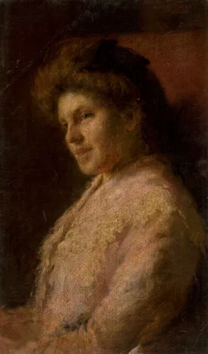 Portrait of a woman by Elemir Halasz-Hradil Oil Painting