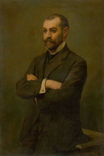 Portrait of Felixa Halmiho  by Elemir Halasz-Hradil - Hand-Painted Oil Painting Reproduction