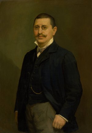 Portrait of Pavel Halmi by Elemir Halasz-Hradil Oil Painting